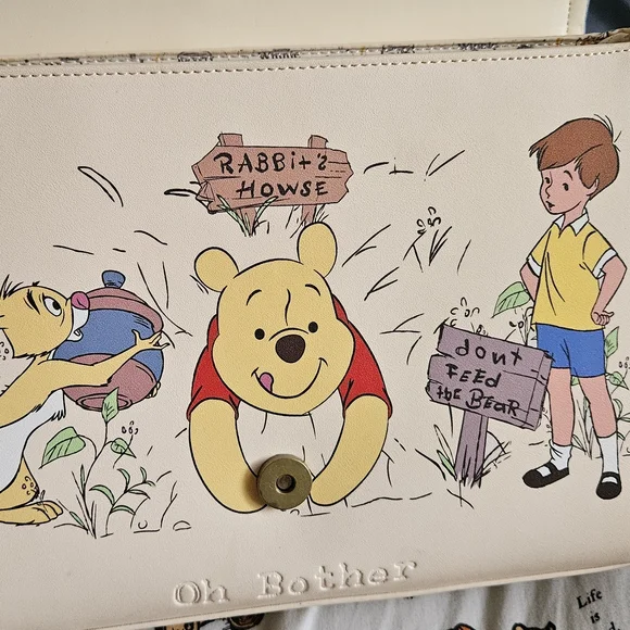 Loungefly Blue and Cream Winnie the Pooh Crossbody Bag - Picture 2 of 6